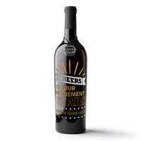 Cheers to your Retirement Years Custom Etched Wine