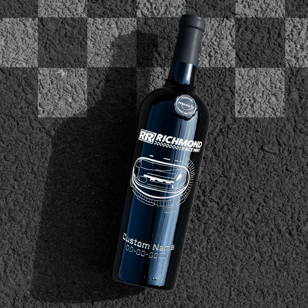 Richmond Raceway Custom Etched Wine