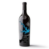 Smith Mountain Lake Custom Etched Wine