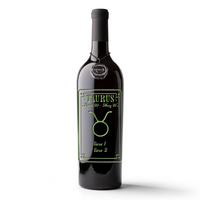 Taurus Custom Etched Wine Bottle