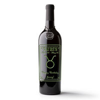 Taurus Custom Etched Wine Bottle