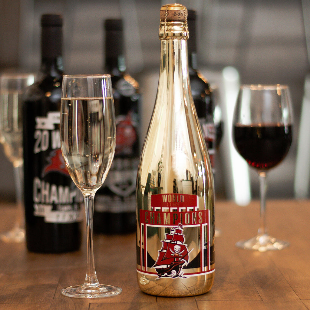 Tampa Bay Bucs 2020 Champions Metallic Gold Bubbly