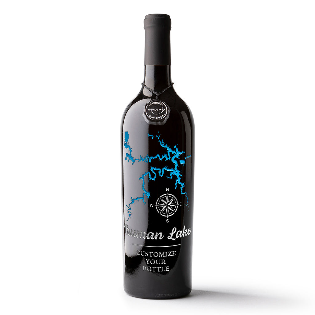 Truman Lake Custom Etched Wine