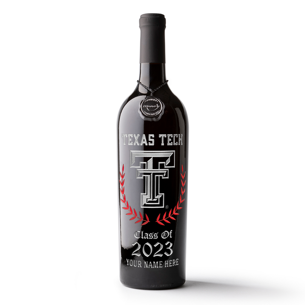 Texas Tech Custom Alumni Etched Wine