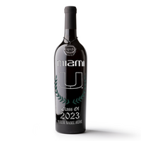 University of Miami Custom Alumni Etched Wine