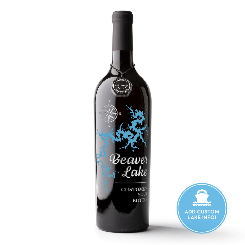Beaver Lake Custom Etched Wine