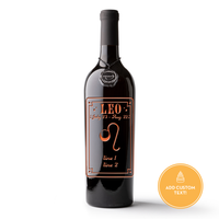 Leo Custom Etched Wine Bottle