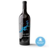 Grand Lake O' the Cherokees Custom Etched Wine