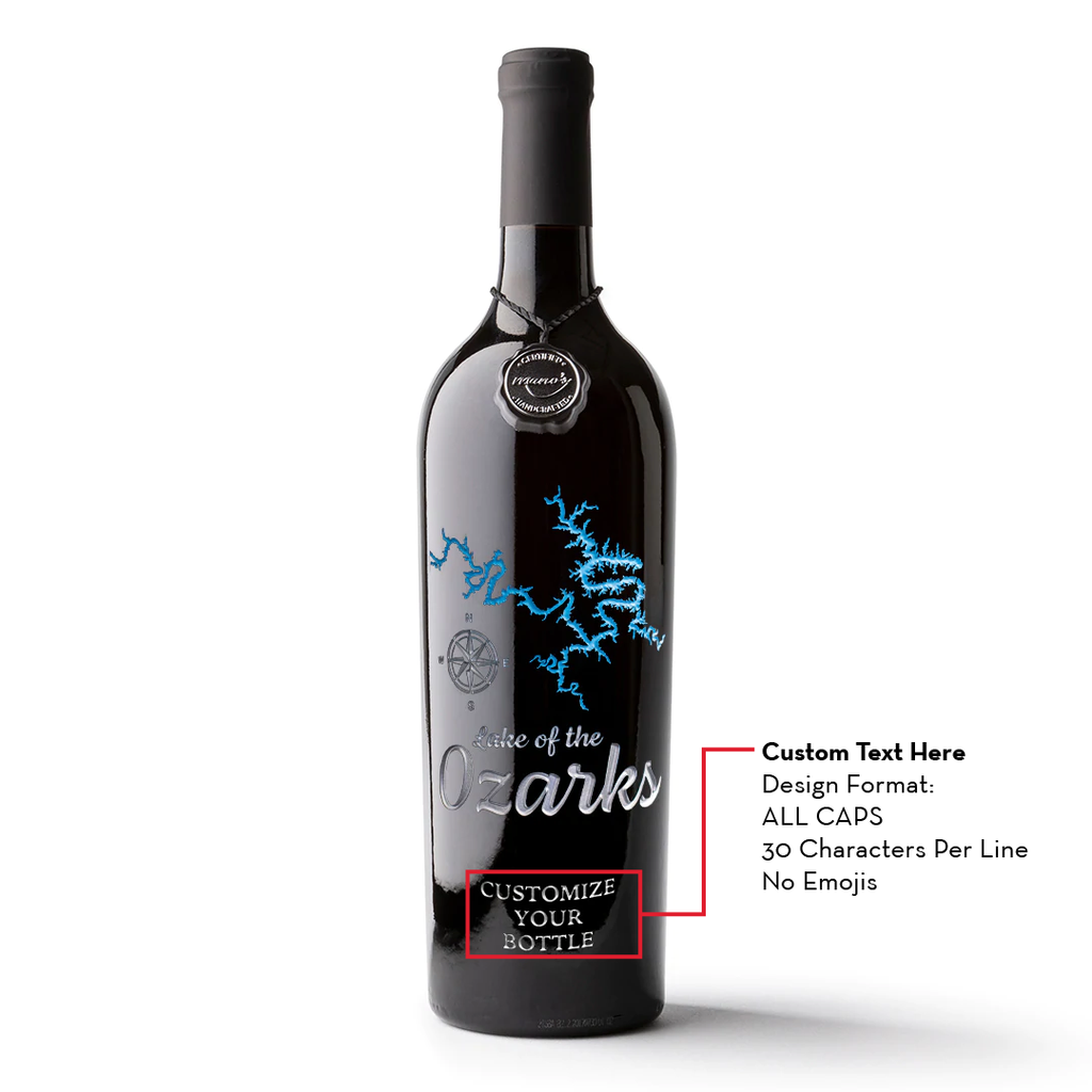 Lake of the Ozarks Custom Etched Wine
