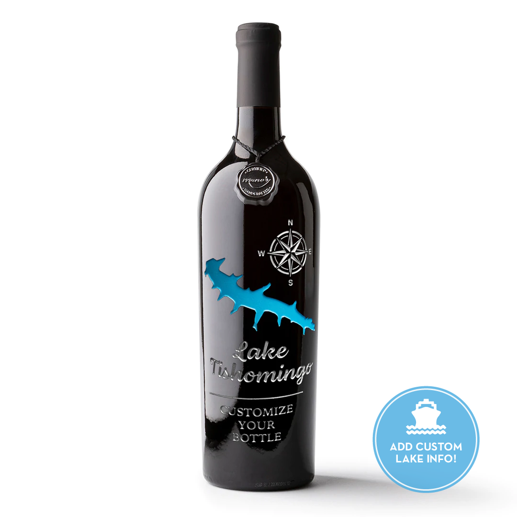 Lake Tishomingo Custom Etched Wine