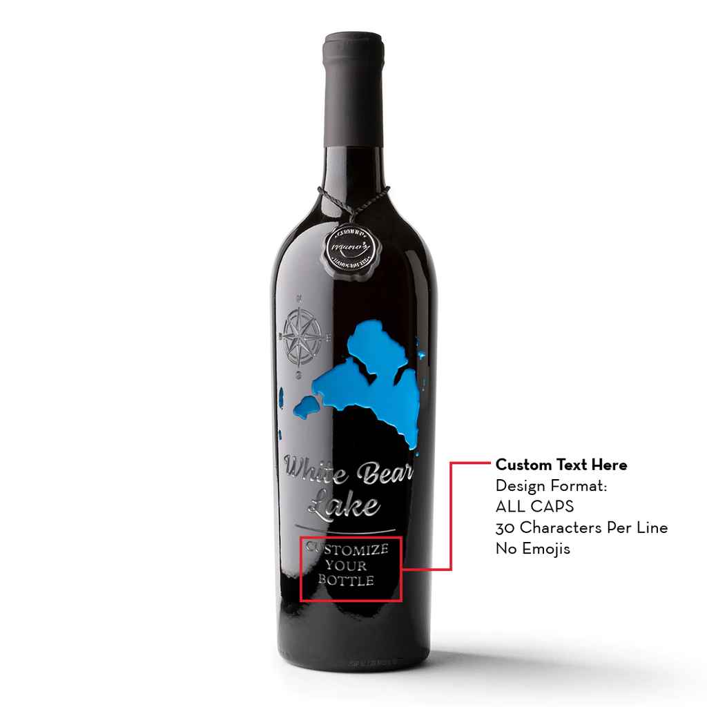 White Bear Lake Custom Etched Wine