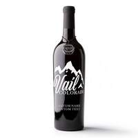 Vail Colorado Custom Name Etched Wine