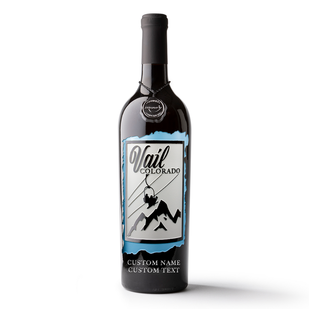 Vail Colorado Custom Poster Etched Wine