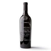 Marry Me Frame Custom Etched Wine Bottle