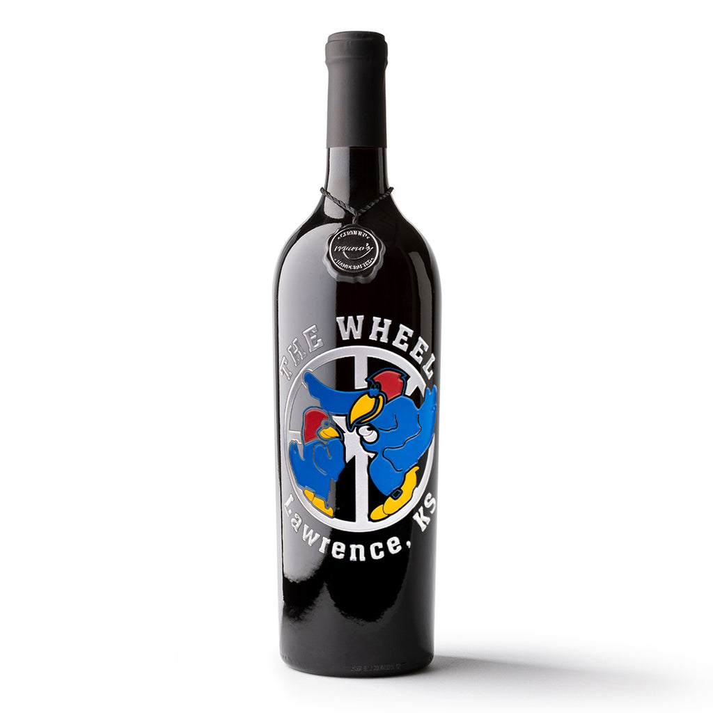 The Wheel Lawerence KS Etched Wine