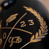 Custom Graduation Year Etched Wine Bottle